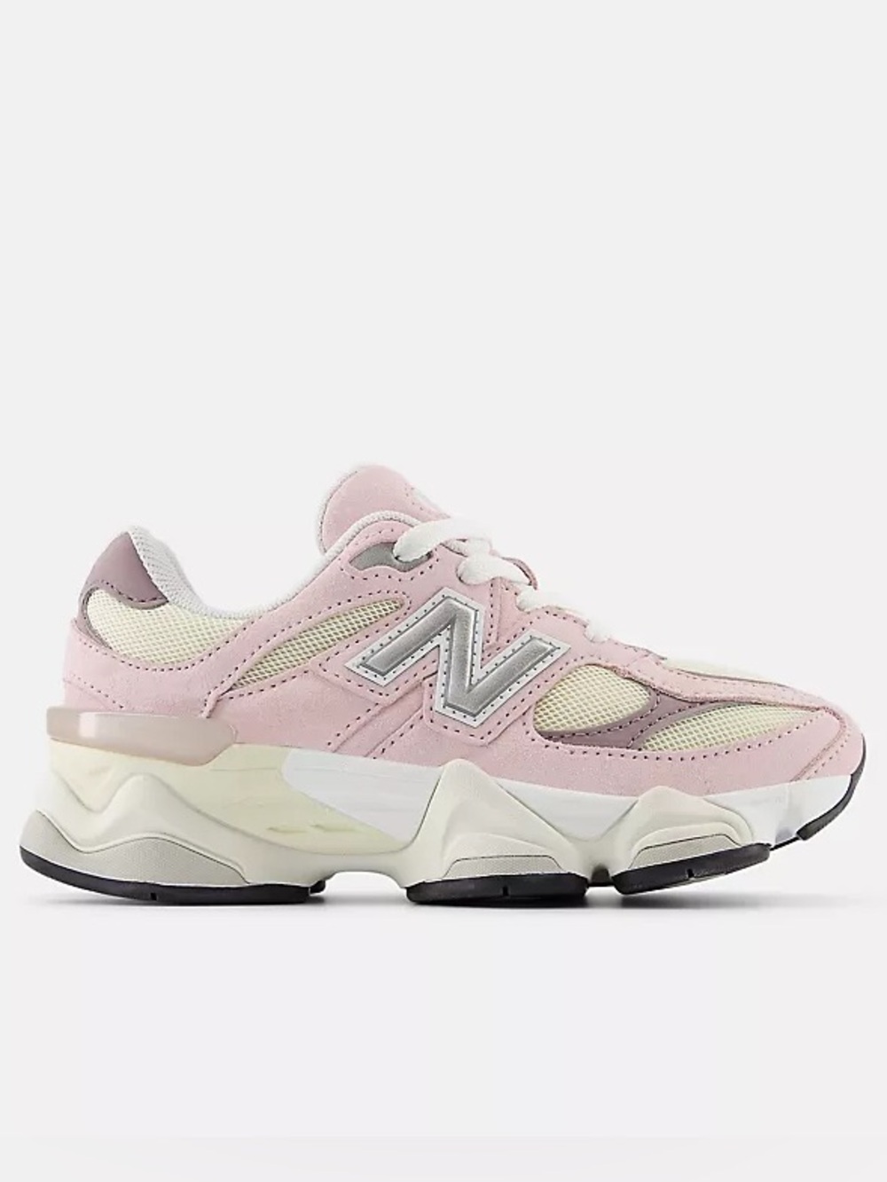 New Balance 9060 Little Girls Lace Sneakers in Rose sugar with ice wine